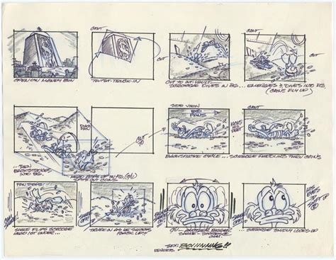 Disney Ducktales—3 Sheets Of Original Concept