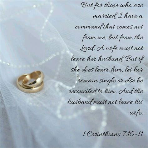 1 Corinthians 710 11 Nlt But For Those Who Are Married I Have A Command That Comes Not