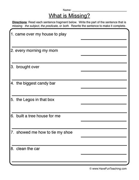 Sentence Or Fragment Worksheet 3rd Grade Worksheet Addition