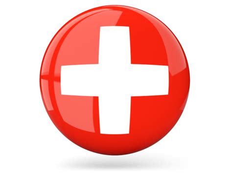 Download your free swiss flag icons online. Glossy round icon. Illustration of flag of Switzerland