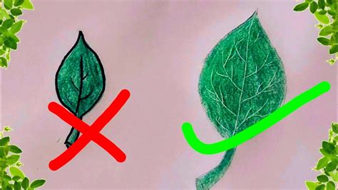 How To Draw Realistic Leaf 🌿tips Youtube