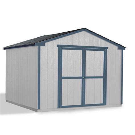Select a wide or double door to allow large equipment, like mowers. Handy Home Products Do-It-Yourself Princeton 10 ft. x 10 ft. Un-Painted Wood Storage Shed ...