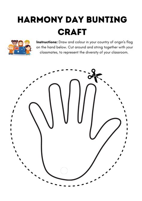 Harmony Day Bunting Craft Free Activity Sheet Download Help My Kids