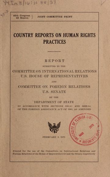 Country Reports On Human Rights Practices Report United States Dept