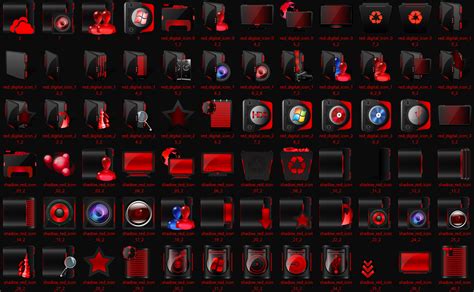 7tsp Shadow Blue And Digital Red Icon Pack V1 V8 For Windows 7 W8 81