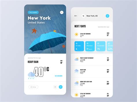 Ui Design Beautiful Weather App Experience Concep Uplabs
