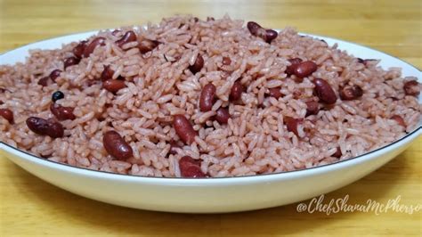 How To Make Jamaican Rice And Peas Authentic Rice And Peas Chefshanamcpherson Youtube