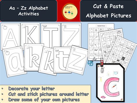 Alphabet Cut And Paste Printables