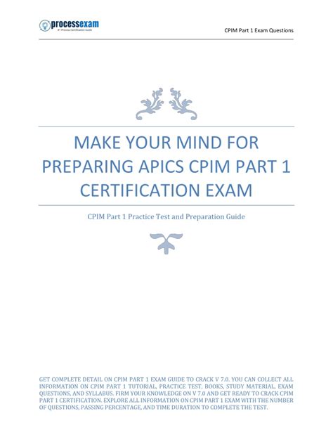 PPT Make Your Mind For Preparing APICS CPIM Part 1 Certification Exam