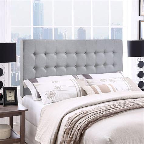 Buy and sell headboards on trade me. Tinble Queen Headboard - Button Tufted, Sky Gray | DCG Stores