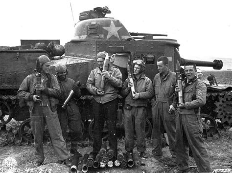 World War Ii Pictures In Details M3 Medium Tank Crew Of 1st Armored