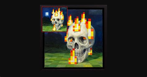 Minecraft Original Artist Of The Iconic Skull Painting Posts An Old