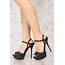 Sexy Black Open Toe Platform Cut Out High Heels Patent Faux Leather