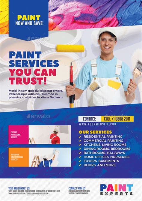 Paint Flyer Templates Free Psd Ai Indesign Word Downloads
