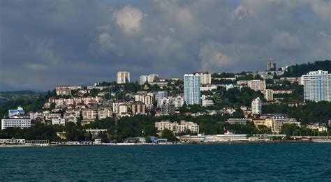 Modern Residential Buildings By Sea In Sochi In Russia Stock Image