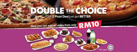 Domino pizza has more than 200 outlets across malaysia. Domino's 2 Pizza Deal: Regular RM30 (Normal Price: RM53.60 ...