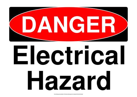 Electrical Warning Signs Poster Template