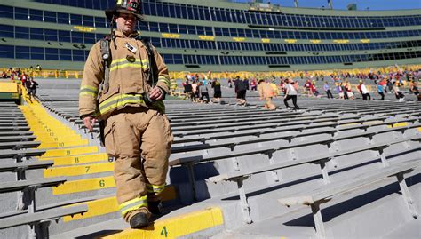 911 Stair Climb Held At Lambeau Field To Honor Fallen Firefighters