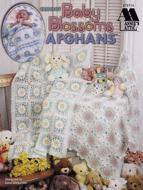Baby Blossoms Afghans Annies Attic Crochet Pattern Booklet 870714