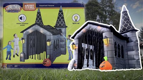 Gemmy Airblown Inflatable 11 Twin Pillar Haunted House Review 2007