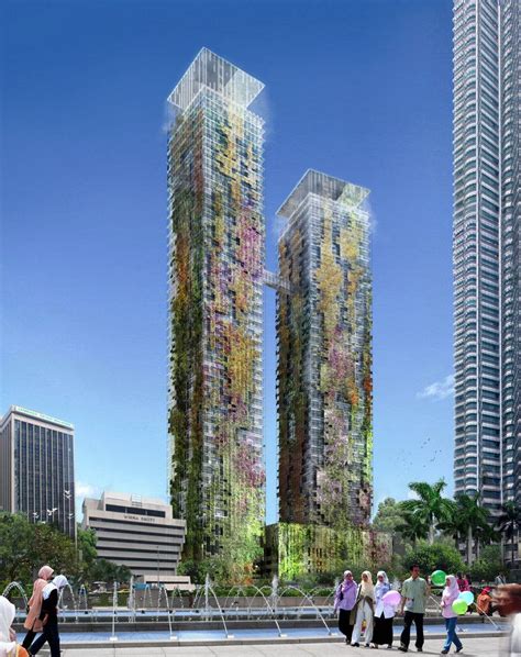 Shopping centers are located nearby with skyscrapers and all types of foods. Le Nouvel, Kuala Lumpur | Vertical Garden Patrick Blanc ...