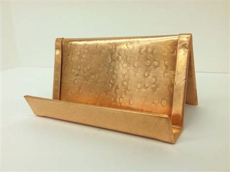 Copper Desk Accessories Business Card Holder Business Card Etsy