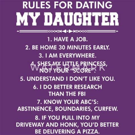 Rules For Dating My Daughter Womens Premium T Shirt Spreadshirt