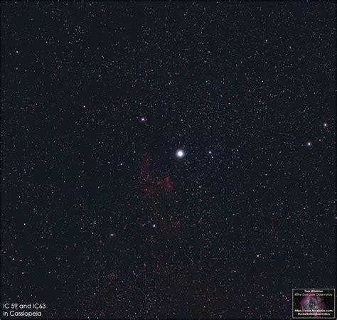 The Ghost Of Cassiopeia Ic 59 And Ic 63 Are Found In The C Flickr
