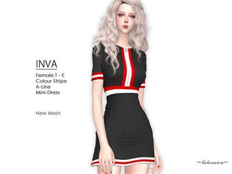 Inva A Line Mini Dress By Helsoseira At Tsr Sims 4 Updates