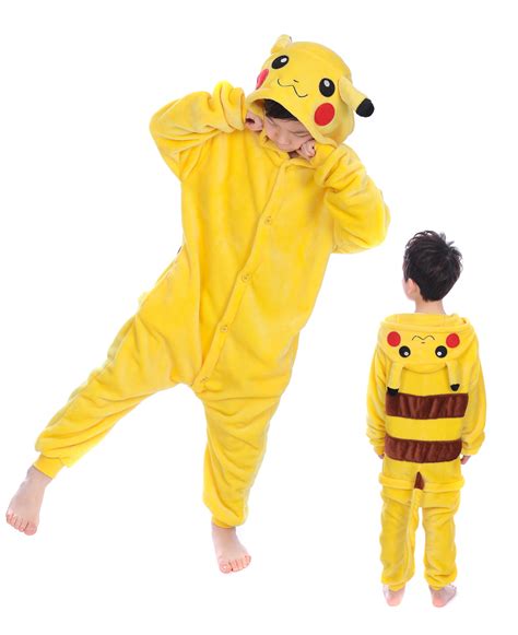 Pikachu Onesie Kigurumi Pajamas Kids Animal Costumes For Teens Cheap