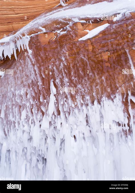 Color Photograph Detail Of The Apostle Island Ice Caves Makwike Bay