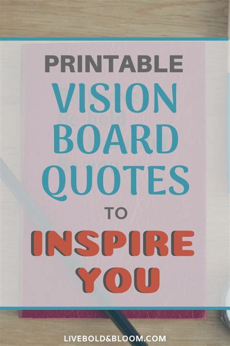 31 Printable Vision Board Quotes To Inspire You Vision Board Quotes