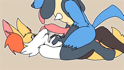 Rule 34 Animated Anthro Ass Black Nose Blue Body Blue Fur Bodily Fluids Braixen Breast Grab