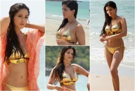 Sunny Leone In Golden Bikini Photos Hd Telugu Gallery