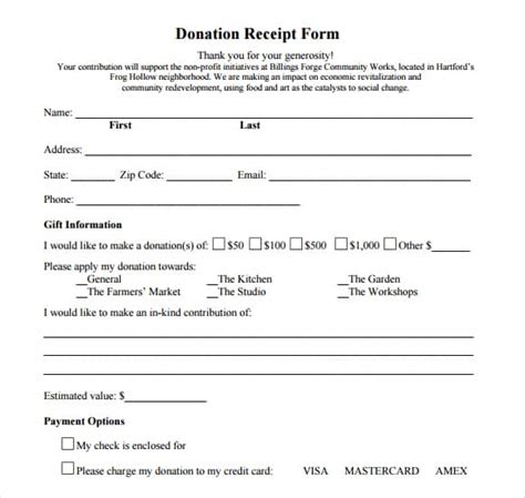 21 Free 36 Free Donation Form Templates Word Excel Formats