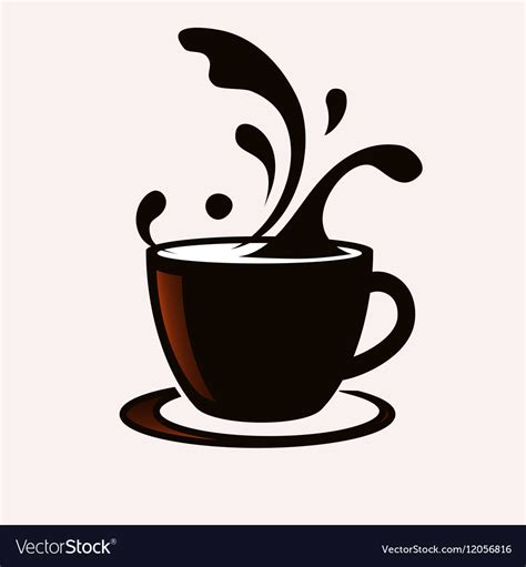 Coffee Cup With Splash Royalty Free Vector Image