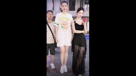 193公分中國模特在武漢街頭直播 193cm Chinese tall woman YouTube
