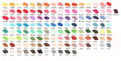 Copic 72 A Set Color Chart By Almyki On Deviantart