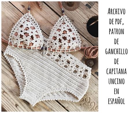 Pdf Patron De Ganchillo Coralia Bikini De Las Flores Etsy Crochet