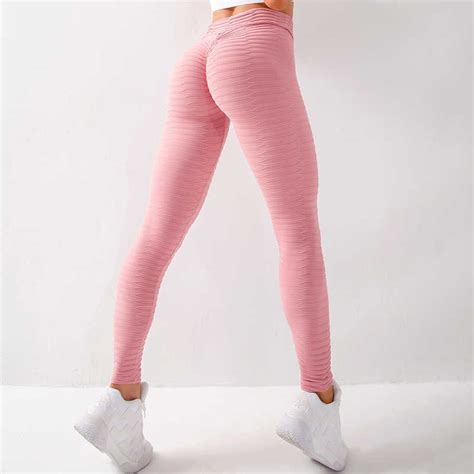 Pink Yoga Pants Women Running Sport Leggings High Waist Tights Leggins