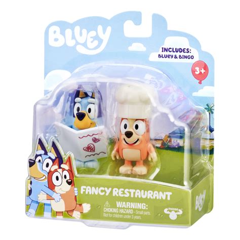 Fancy Restaurant Bluey And Bingo Season 4 Mini Figurines 2 Pack Aussie