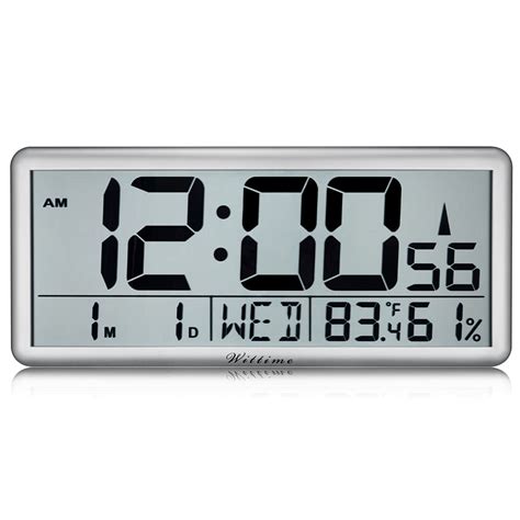 Buy Wittime 4080 Atomic Clock Digital Wall Clock Battery Operated