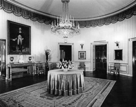 Ar6333 4f Blue Room White House John F Kennedy