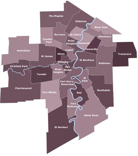 Areas Of Winnipeg Map