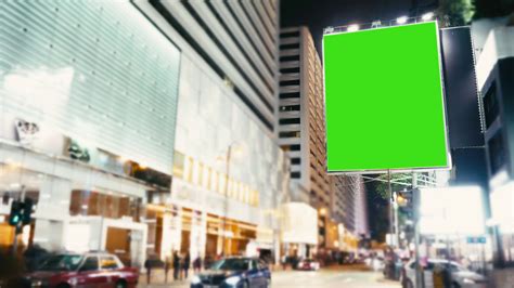 A Billboard With A Green Screen Time Lapse Stock Video Footage 0017