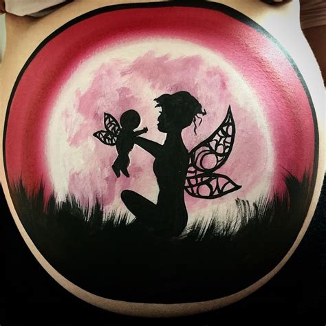 Moonlight Fairies Baby Bump Pregnant Belly Painting Belly Painting