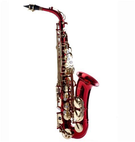 Hawk Colored Student Red Alto Saxophone With Case Mouthpiece And Reed