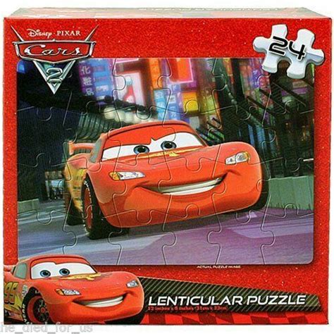 Disney Pixar Cars 2 24 Piece Lenticular Jigsaw Puzzle For Sale Online