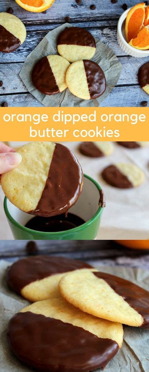 Chocolate Dipped Orange Butter Cookies Recipe Butter Cookies Recipe