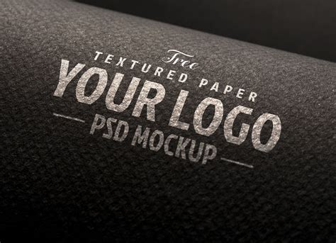 Free 3 Textured Paper Logo Mockup Psd Set Good Mockups